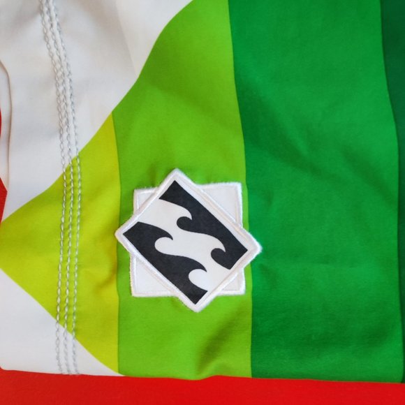 Billabong platinum X stretch surfer board short white and green men's size 34 - Picture 8 of 12